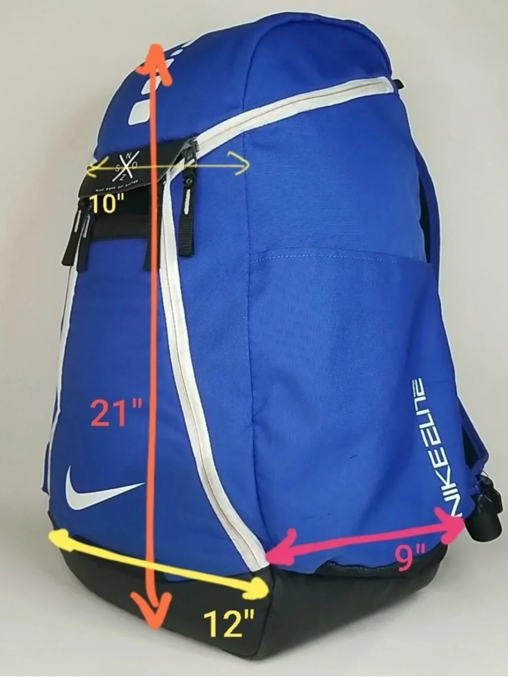 Nike Hoops Elite Max Air 2.0 Quad Zip Backpack 21